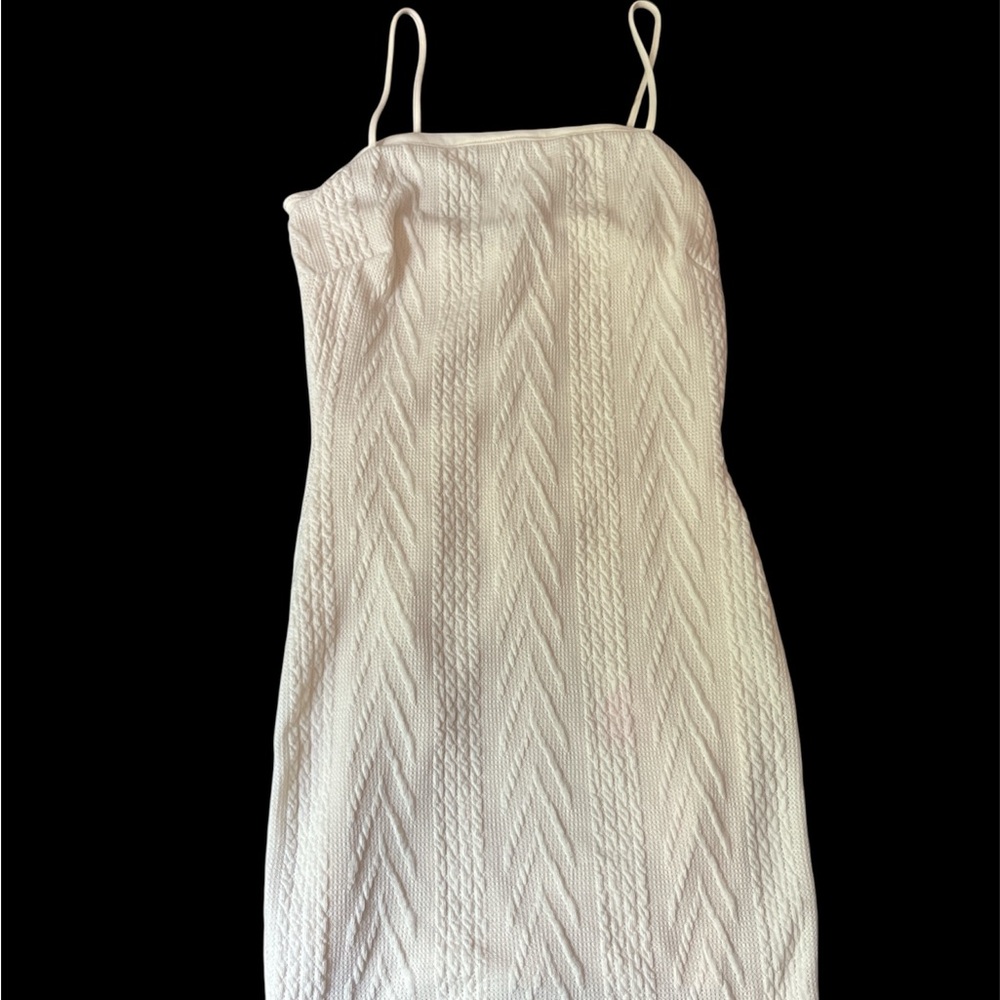 Sabora Cream Textured Knit Dress